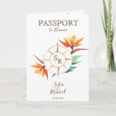 Hawaii Beach Destination Wedding Passport QR-code (Voorkant)