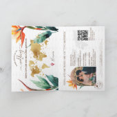 Hawaii Beach Destination Wedding Passport QR-code (Binnen)