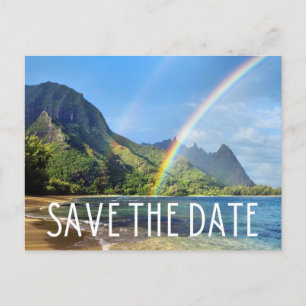 Hawaii Beach Destination Wedding Save the Date Aankondigingskaart