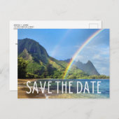 Hawaii Beach Destination Wedding Save the Date Aankondigingskaart (Voorkant / Achterkant)