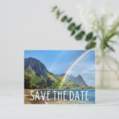 Hawaii Beach Destination Wedding Save the Date Aankondigingskaart (Staand voorkant)