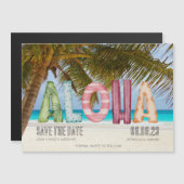 Hawaii Beach Destination Wedding Save the Date Magnetische Uitnodiging (Voorkant / Achterkant)