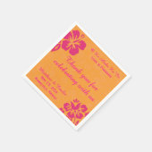 Hawaii Beach Flowers gepersonaliseerde bruiloft se Servet (Hoek)