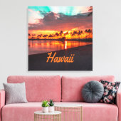 Hawaii Beach Hawaiian Islands Canvas Afdruk (Insitu (Woonkamer))