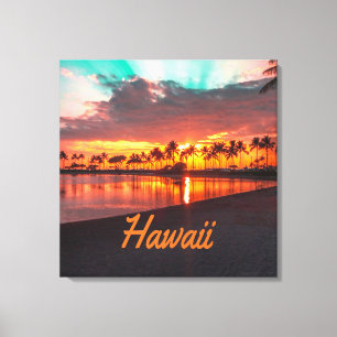 Hawaii Beach Hawaiian Islands Canvas Afdruk