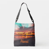 Hawaii Beach Hawaiian Islands Crossbody Tas (Achterkant)