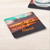 Hawaii Beach Hawaiian Islands Kartonnen Onderzetters (Schuin)