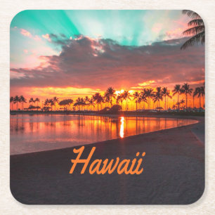 Hawaii Beach Hawaiian Islands Kartonnen Onderzetters