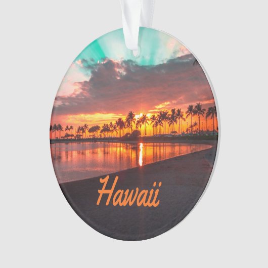 Hawaii Beach Hawaiian Islands Ornament (voorkant)