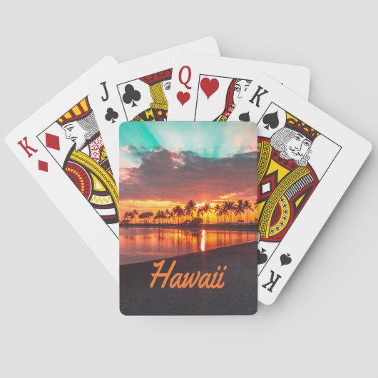 Hawaii Beach Hawaiian Islands Pokerkaarten (Achterkant)