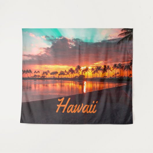 Hawaii Beach Hawaiian Islands Wandkleed (Voorkant (horizontaal))