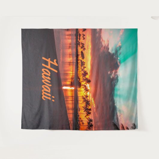 Hawaii Beach Hawaiian Islands Wandkleed (Voorkant (horizontaal))