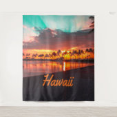 Hawaii Beach Hawaiian Islands Wandkleed (Voorkant)
