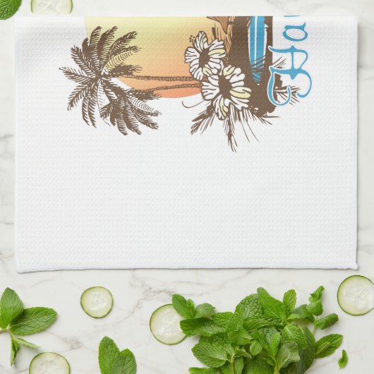 Hawaii Beach Hut Theedoek (Gevouwen)