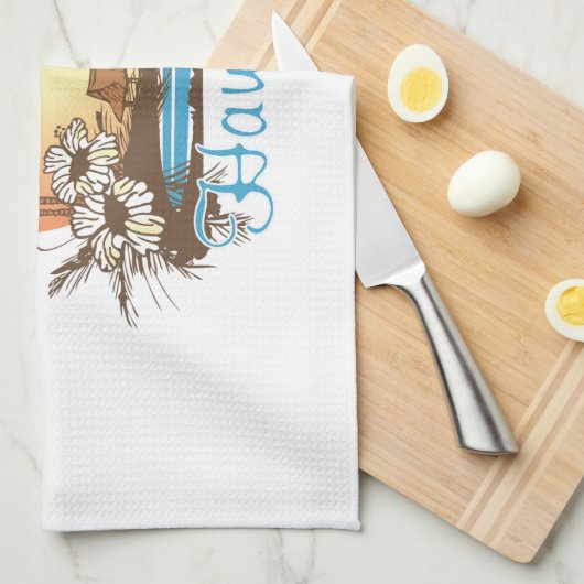 Hawaii Beach Hut Theedoek (Quarter Fold)