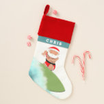 Hawaii Beach Kerstsok<br><div class="desc">Creatief surfen Kerstmis vakantie kous. Om te personaliseren bewerk tekst om naam toe te voegen.</div>