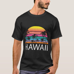 Hawaii Beach Maui Retro Hawaiian Surf Big Island P T-shirt