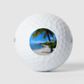 Hawaii Beach Palm Tree Vacking Time Quote Golfballen (Voorkant)