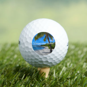 Hawaii Beach Palm Tree Vacking Time Quote Golfballen