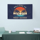 Hawaii Beach Party Retro zonsondergang Spandoek (Beurs)