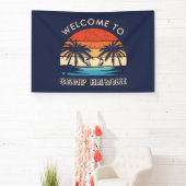 Hawaii Beach Party Retro zonsondergang Spandoek (Insitu)