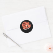 Hawaii Beach Ronde Sticker (Envelop)