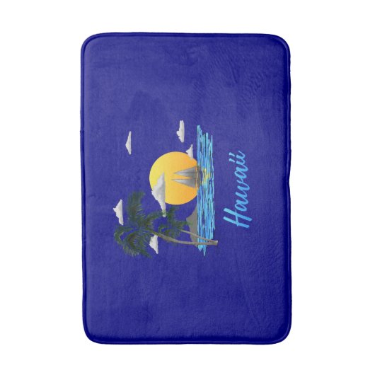 Hawaii Beach Sunset Badmat (Voorkant Verticaal)