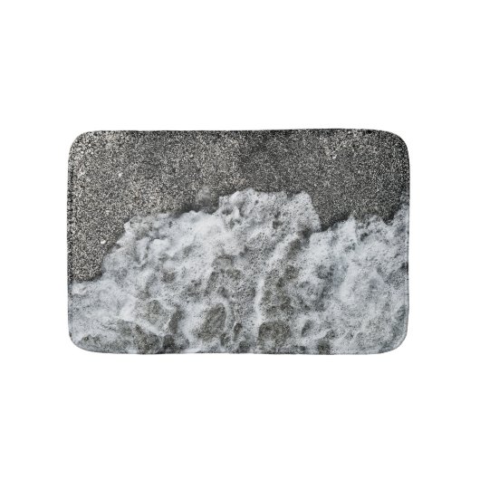 Hawaii Beach Surf Black Sand Ocean Sea Foam Kona Badmat (Voorkant)