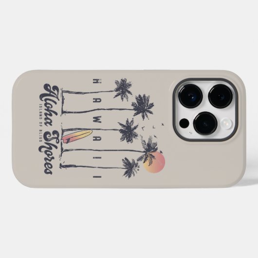 Hawaii Beach Surfer Zomervakantie Case-Mate iPhone Case (Achterkant (horizontaal))