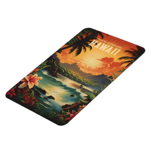 Hawaii Beach Travel Art Magneet (Linkerzijde)