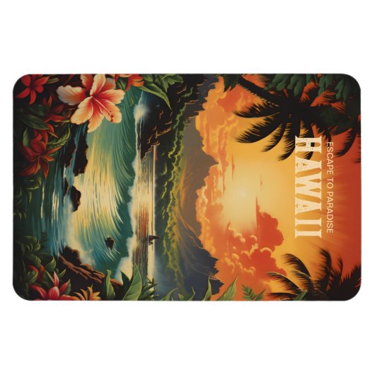  Hawaii Beach Travel Art Magneet (Horizontaal)