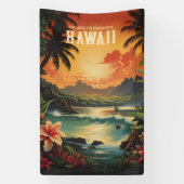  Hawaii Beach Travel Art Spandoek (Verticaal)