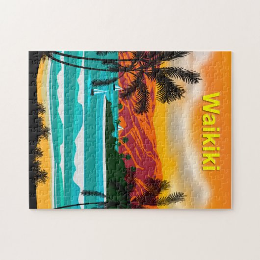Hawaii Beach Travel Poster Legpuzzel (Horizontaal)