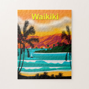 Hawaii Beach Travel Poster Legpuzzel