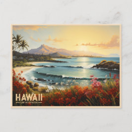  Hawaii Beach Tropical Paradise Painting Briefkaart