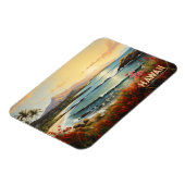  Hawaii Beach Tropical Paradise Painting Magneet (Linkerzijde)