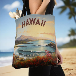  Hawaii Beach Tropical Paradise Painting Tote Bag