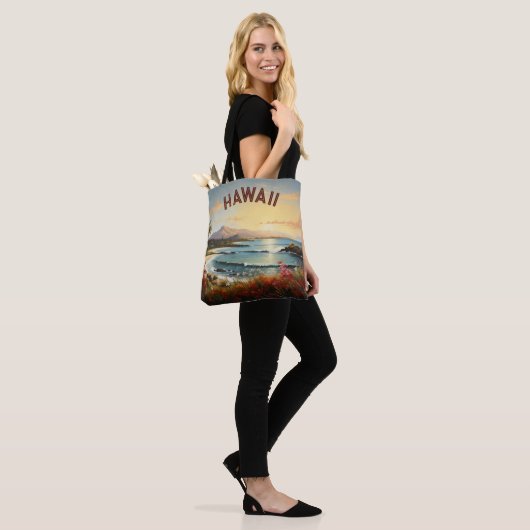  Hawaii Beach Tropical Paradise Painting Tote Bag (Op model)