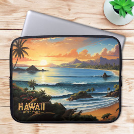 Hawaii Beach Tropical Paradise  schilderij Laptop Sleeve
