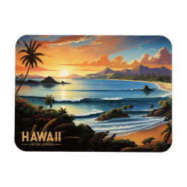 Hawaii Beach Tropical Paradise  schilderij Magneet