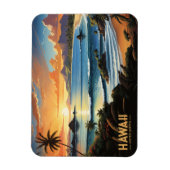 Hawaii Beach Tropical Paradise  schilderij Magneet (Verticaal)