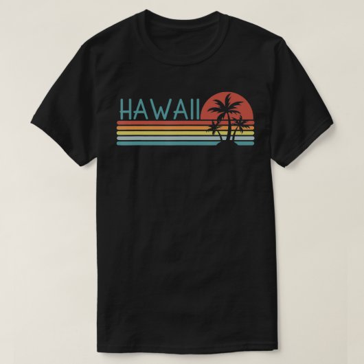 HAWAII Beach Vacation Trip Retro Sunset Ha T-shirt (Design voorkant)