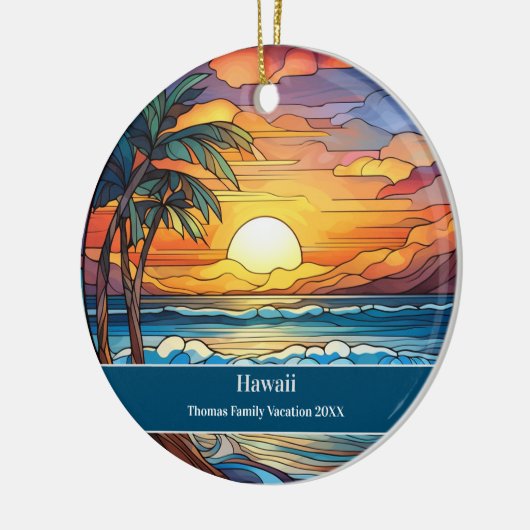 Hawaii Beach Vakantie Keramisch Ornament (Links)