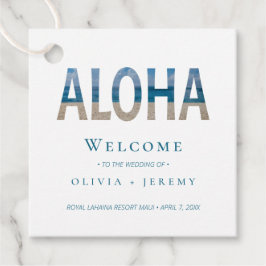 Hawaii Beach Welkom bij onze bruiloft cadeau Bedankjes Labels