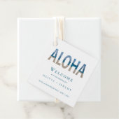 Hawaii Beach Welkom bij onze bruiloft cadeau Bedankjes Labels (In situ)