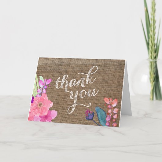 Hawaii bedankkaart, Luau bedankkaart 5x7 (Voorkant)