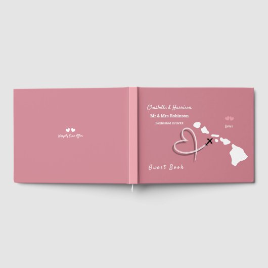 Hawaii bestemming bruiloft gastenboek (Volledig)