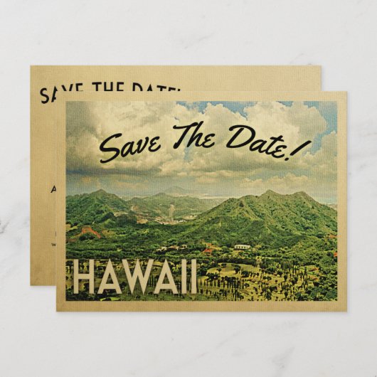 Hawaii bewaar de datum  Briefkaarten (Voorkant / Achterkant)