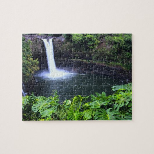 Hawaii, Big Island, Hilo, Rainbow Falls, Weelderig Legpuzzel (Horizontaal)