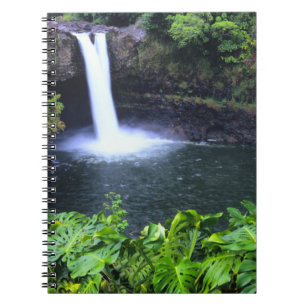 Hawaii, Big Island, Hilo, Rainbow Falls, Weelderig Notitieboek